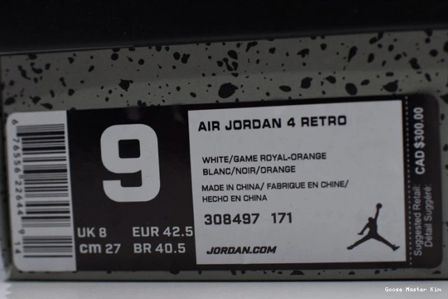 308497-171 Jordan White Blue 4 Crimson-Royal Air Bright 0811